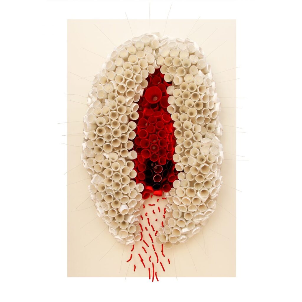 African Artists are bringing impressive creativity to the Contemporary Art panorama. Work: Histoire de tripes by Ghizlane Sahli.