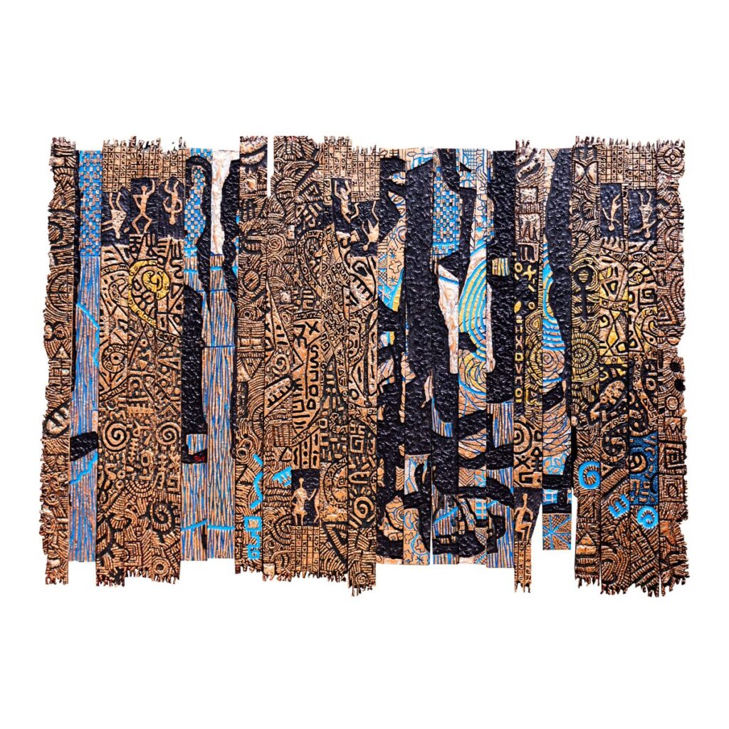 art on wood by Nigerian artist Gerald Chukwuma 