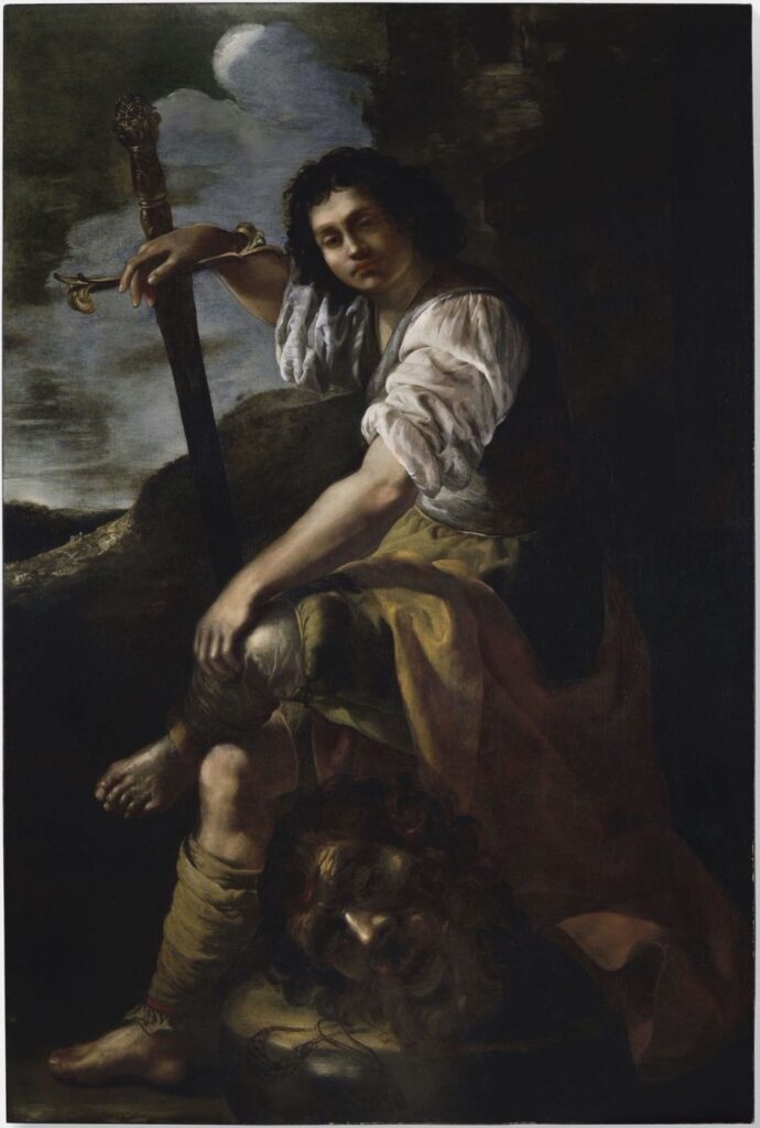 The story of the discovery: David and Goliath by Artemisia Gentileschi
