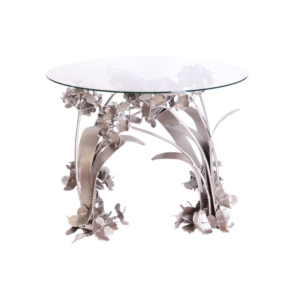 Steel Art table. Read Sokari Douglas Camp interview 