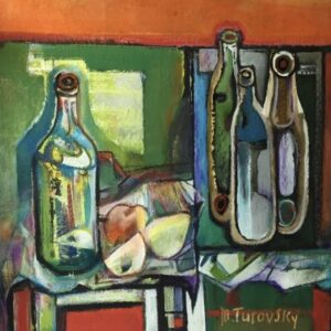 Still life with bottles by Mikhail Turovsky