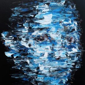 Blue portrait of a man by Hom Nguyen