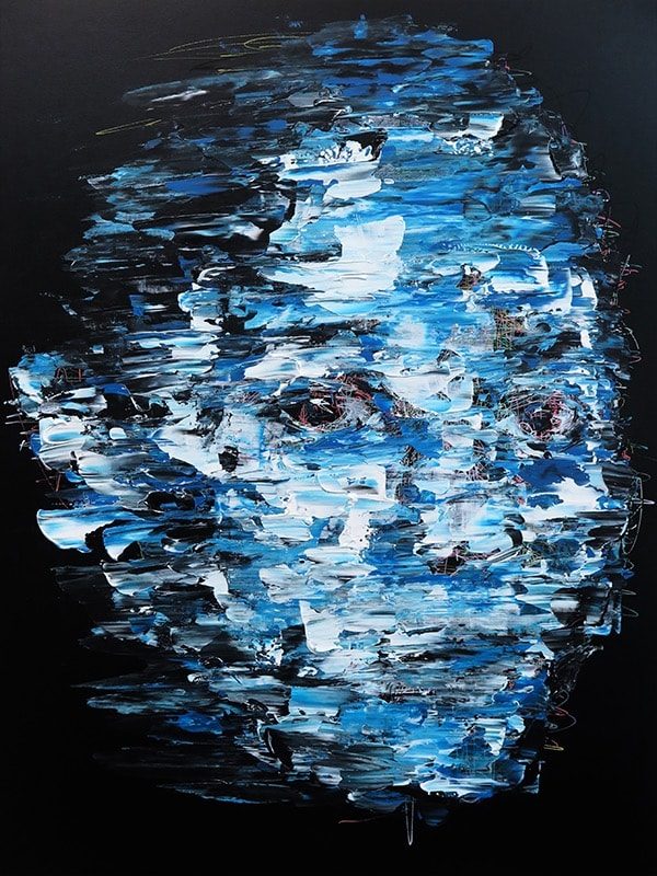 Blue portrait of a man