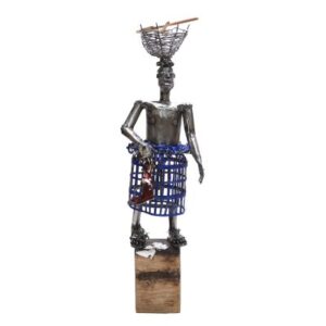 John Canoe Blue Bustle. 2021 by Sokari Douglas Camp